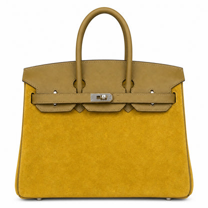 Mini Birkin 25cm Grizzly Edition in Weimaraner Beige & Suede (Silver Hardware)