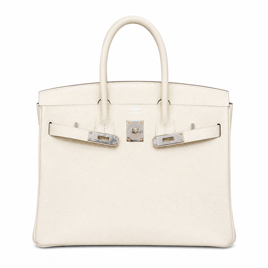 Birkin 30 Retourne in Craie Togo Leather (Palladium Hardware)