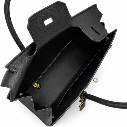 Birkin Style 25/30 Sellier in Noir Epsom Leather (Gold Hardware)