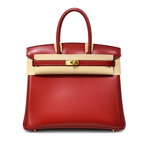 Birkin 25 Sellier in Rouge H Boxcalf Leather (Gold Hardware)