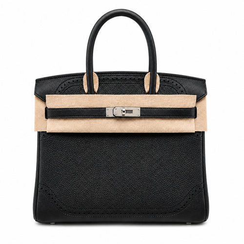 Birkin Ghillies 30 Total Black Leather Top-Handle Bag