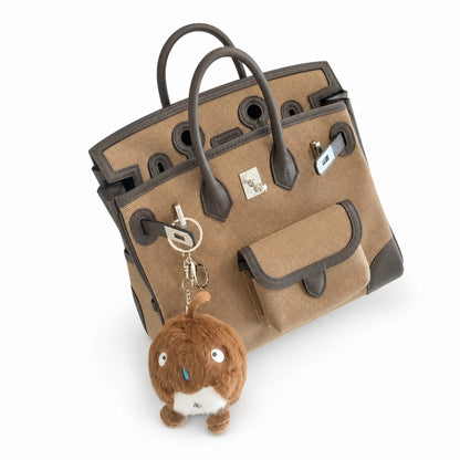 Birkin Cargo 30 Ebène Swift Leather and Khaki Canvas Multi-Pocket Bag