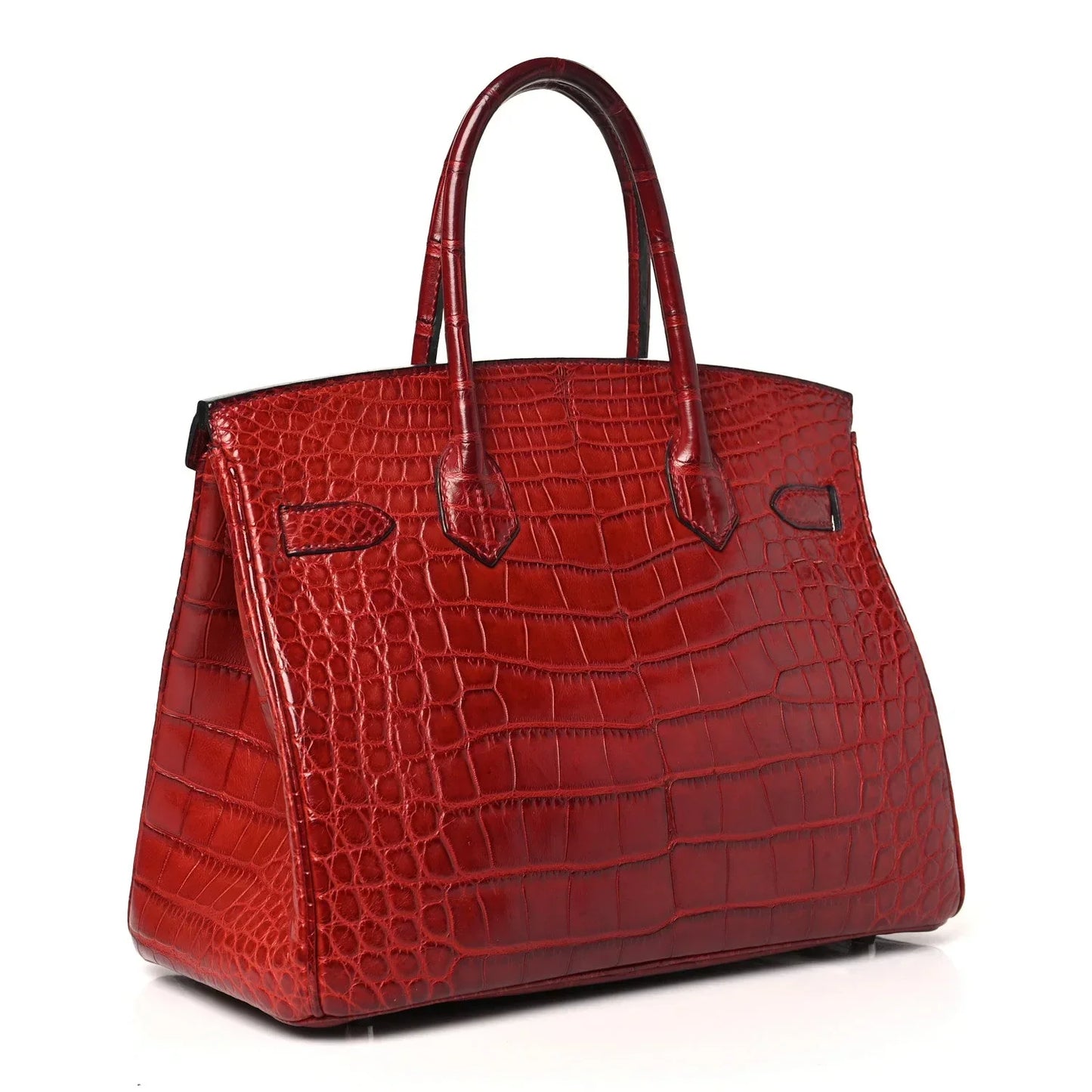 Birkin 30 Rouge Matte Alligator Gold Hardware