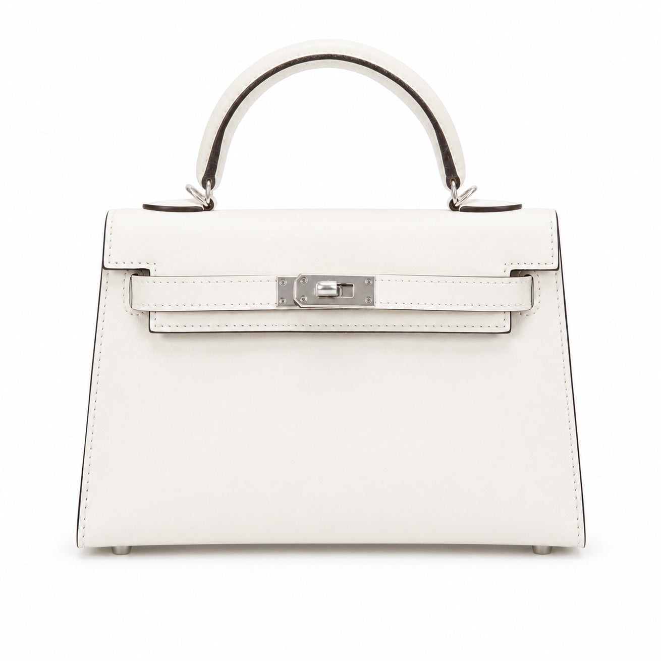 Kelly Sellier 19cm & 22cm & 25cm Craie Box Calf Leather Gold Hardware & Palladium Hardware Women Handbag