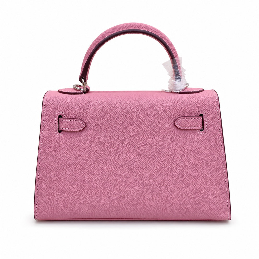 Mini Kelly II Sellier 19cm & 22cm Rose Confetti Epsom Leather Palladium Hardware Women Mini Handbag