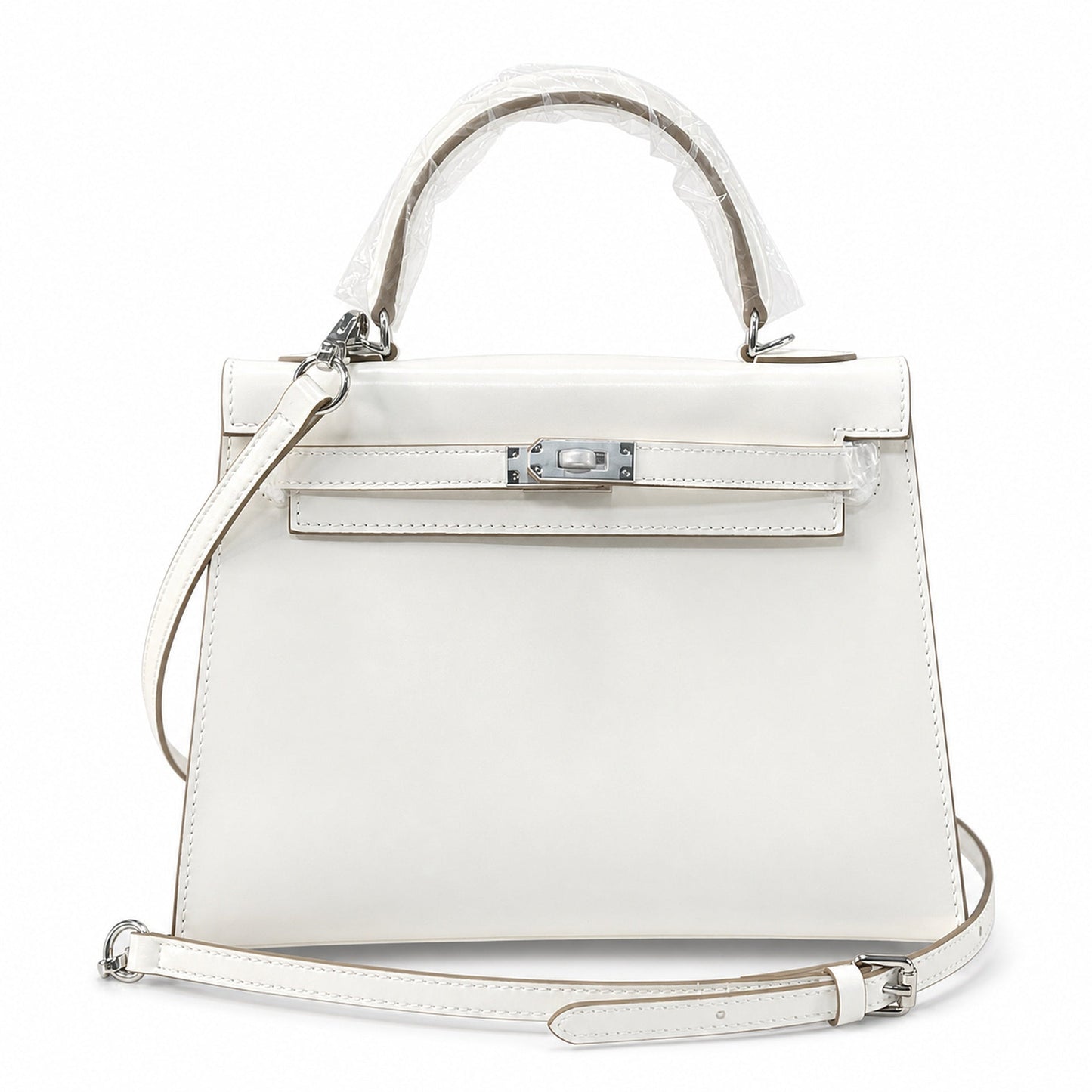 Kelly Sellier 19cm & 22cm & 25cm Craie Box Calf Leather Gold Hardware & Palladium Hardware Women Handbag