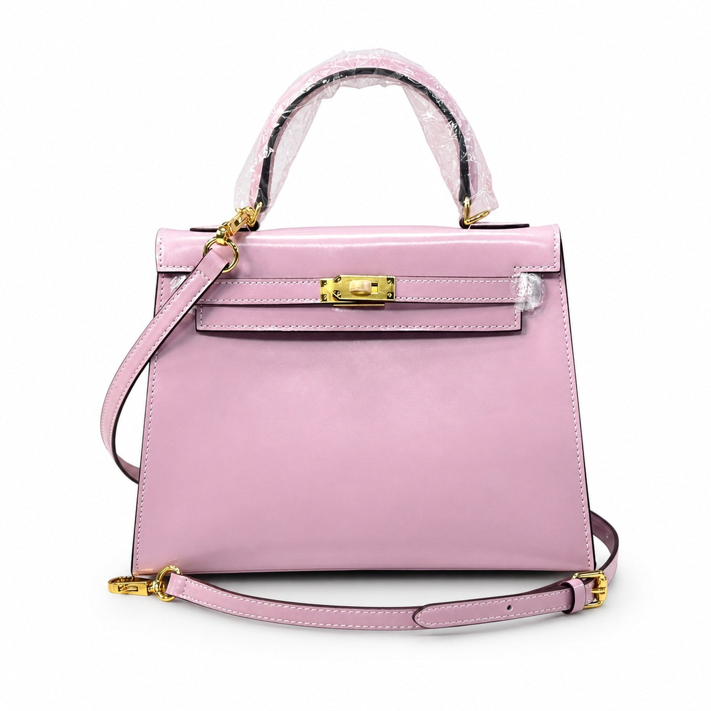 Kelly Sellier 19cm & 22cm & 25cm Rose Sakura Box Calf Leather Gold Hardware & Palladium Hardware Women Handbag