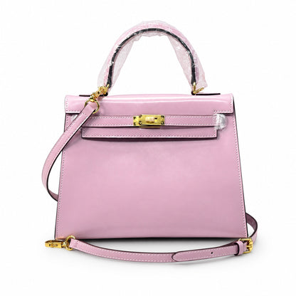 Kelly Sellier 19cm & 22cm & 25cm Rose Sakura Box Calf Leather Gold Hardware & Palladium Hardware Women Handbag
