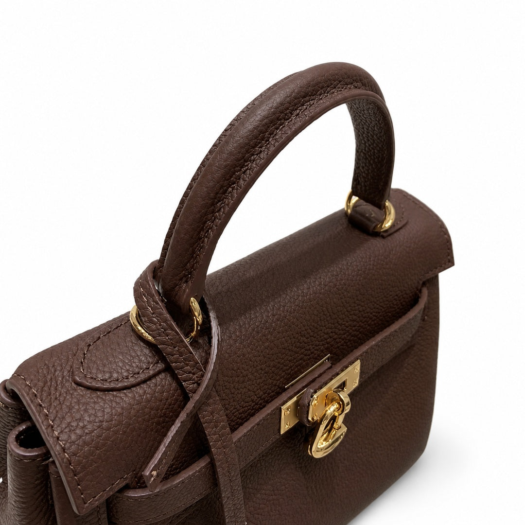 Kelly Sellier 20cm & 25cm & 28cm Havane Togo Leather Gold Hardware Women Handbag