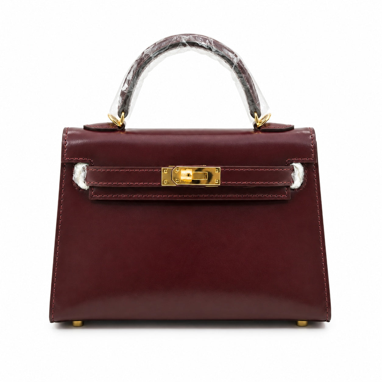 Kelly Sellier 19cm & 22cm & 25cm Rouge H Box Calf Leather Gold Hardware & Palladium Hardware Women Handbag