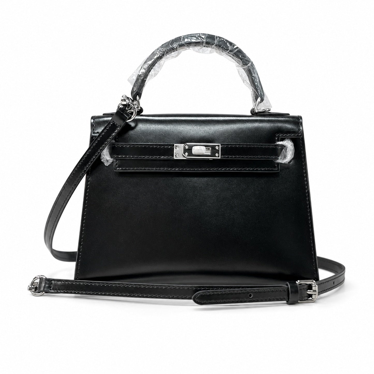 Kelly Sellier 19cm & 22cm & 25cm Noir Box Calf Leather Gold Hardware & Palladium Hardware Women Handbag