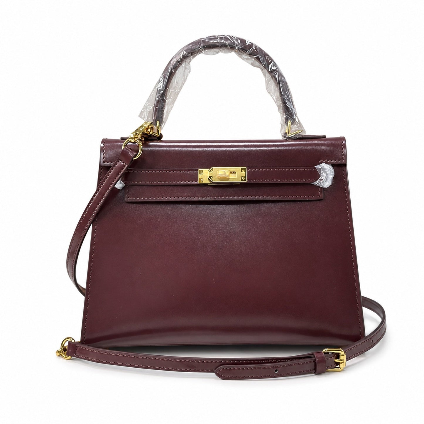 Kelly Sellier 19cm & 22cm & 25cm Rouge H Box Calf Leather Gold Hardware & Palladium Hardware Women Handbag