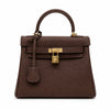 Kelly Sellier 20cm & 25cm & 28cm Havane Togo Leather Gold Hardware Women Handbag