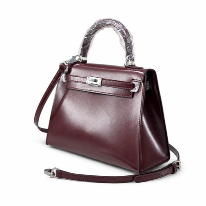 Kelly Sellier 19cm & 22cm & 25cm Rouge H Box Calf Leather Gold Hardware & Palladium Hardware Women Handbag