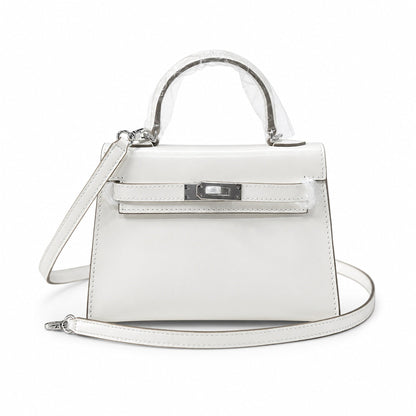 Kelly Sellier 19cm & 22cm & 25cm Craie Box Calf Leather Gold Hardware & Palladium Hardware Women Handbag