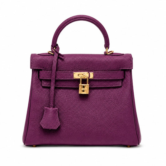 Kelly Sellier 20cm & 25cm & 28cm Anémone Togo Leather Gold Hardware Women Handbag