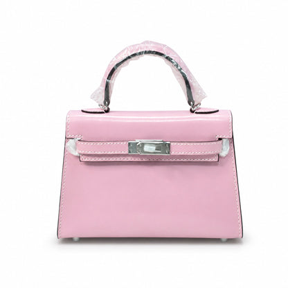 Kelly Sellier 19cm & 22cm & 25cm Rose Sakura Box Calf Leather Gold Hardware & Palladium Hardware Women Handbag
