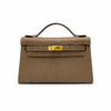Mini Kelly II Sellier 19cm & 22cm Etoupe Ostrich Leather Gold Hardware Women Mini Handbag