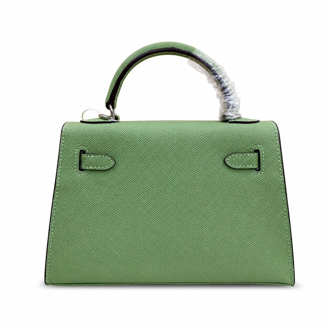 Mini Kelly II Sellier 19cm & 22cm Vert Pistache Epsom Leather Palladium Hardware Women Mini Handbag