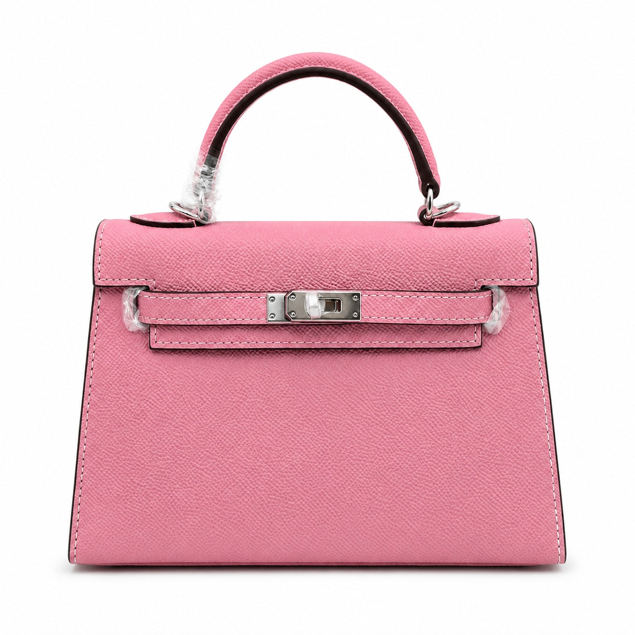 Mini Kelly II Sellier 19cm & 22cm Rose Confetti Epsom Leather Palladium Hardware Women Mini Handbag