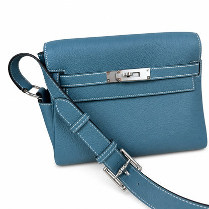 🆕 Available in stock: kelly messenger men's and women's bags, denim blue and silver buckles, imported leather, all-steel hand-waxed thread, the highest cost-effectiveness on the Internet. Unisex messe