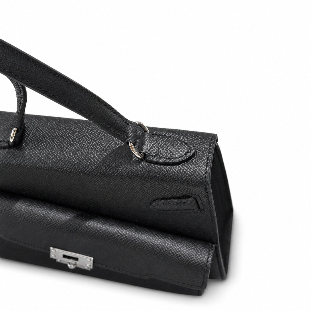 Latest new style 🆕 kelly latest style FW 2022 double-sided kelly epsom leather double-sided irregular design bold change new look more handsome and stylish black silver buckle
