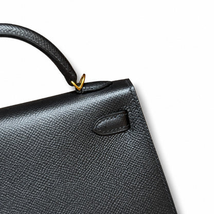 Style: mini kelly Color: ck89/Noir Size: 19*12*5.5cm Leather: epsom From France Hardware: gold Mini Kelly second generation, black, French imported cowhide, gold buckle, high-end fully handmade exclus