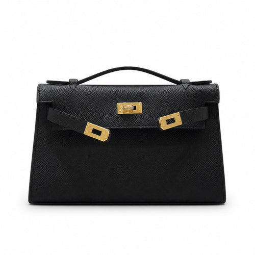 mini kelly 22 generation black epsom leather gold buckle and silver buckle ready for sale, every beautiful girl, an essential beauty bag