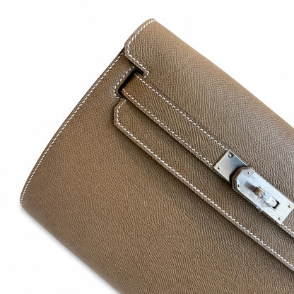 Kelly Depeches 25 clutch, Epsom leather (with additional shoulder strap), can be worn cross-body, can be carried by hand or on the wrist, daily needs, seamless switch between business/leisure - centra