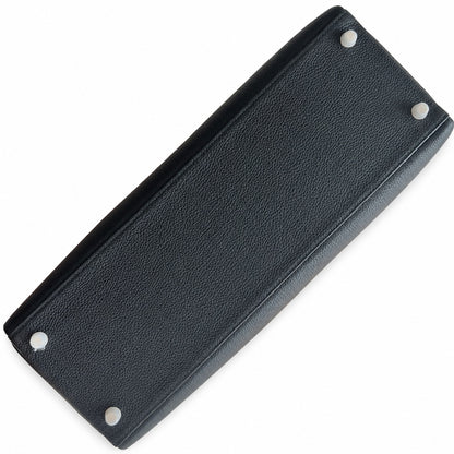 Kelly togo original royal calfskin ck89 black top craftsmanship wax thread full stitching gold buckle