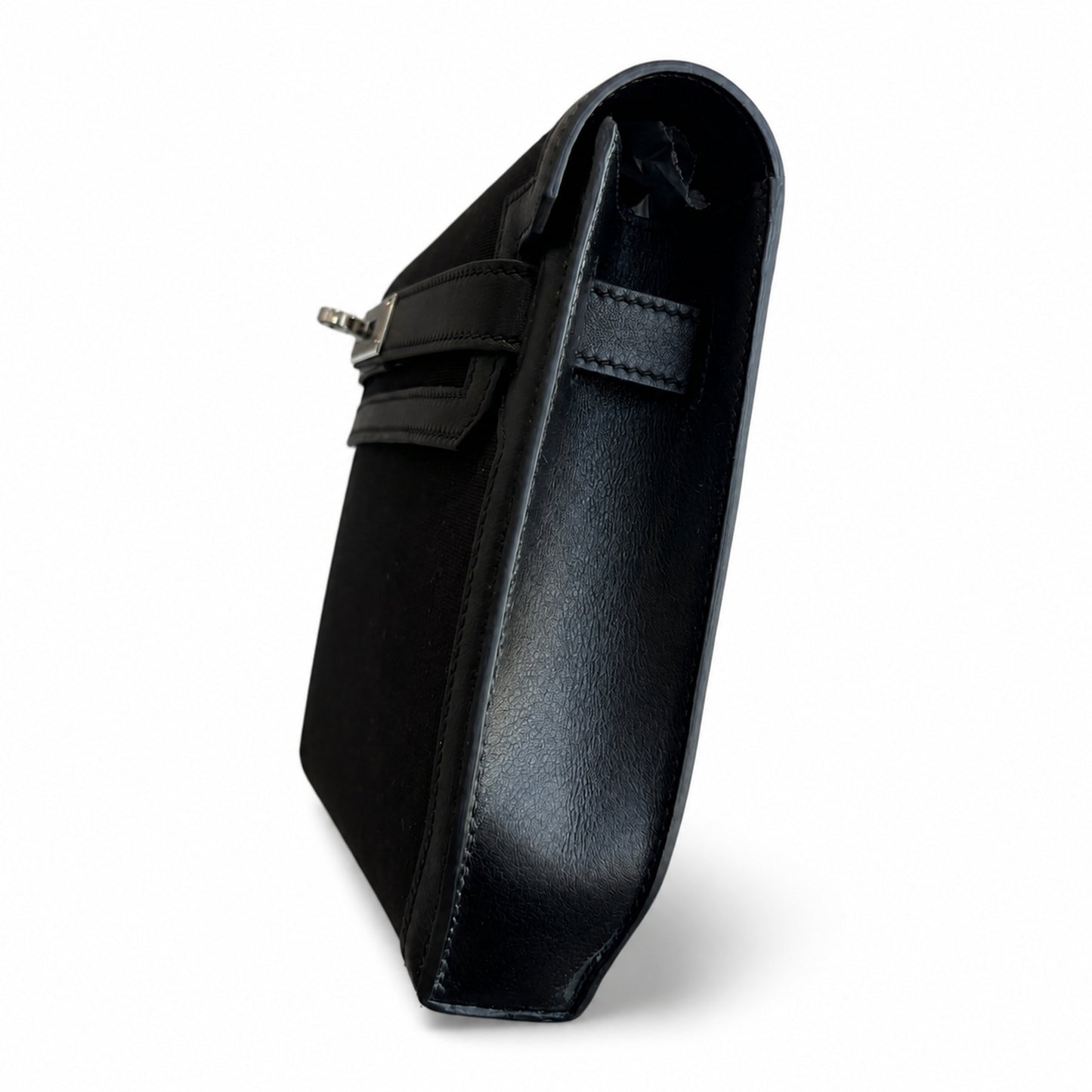 Kelly Depeches 25 clutch, canvas and swift leather (with additional shoulder strap), can be carried cross-body, can be carried by hand or on the wrist, daily needs, seamless switching between business