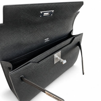 Kelly Depeches 25 clutch, Epsom leather (with additional shoulder strap), can be worn cross-body, can be carried by hand or on the wrist, daily needs, seamless switch between business/leisure - centra