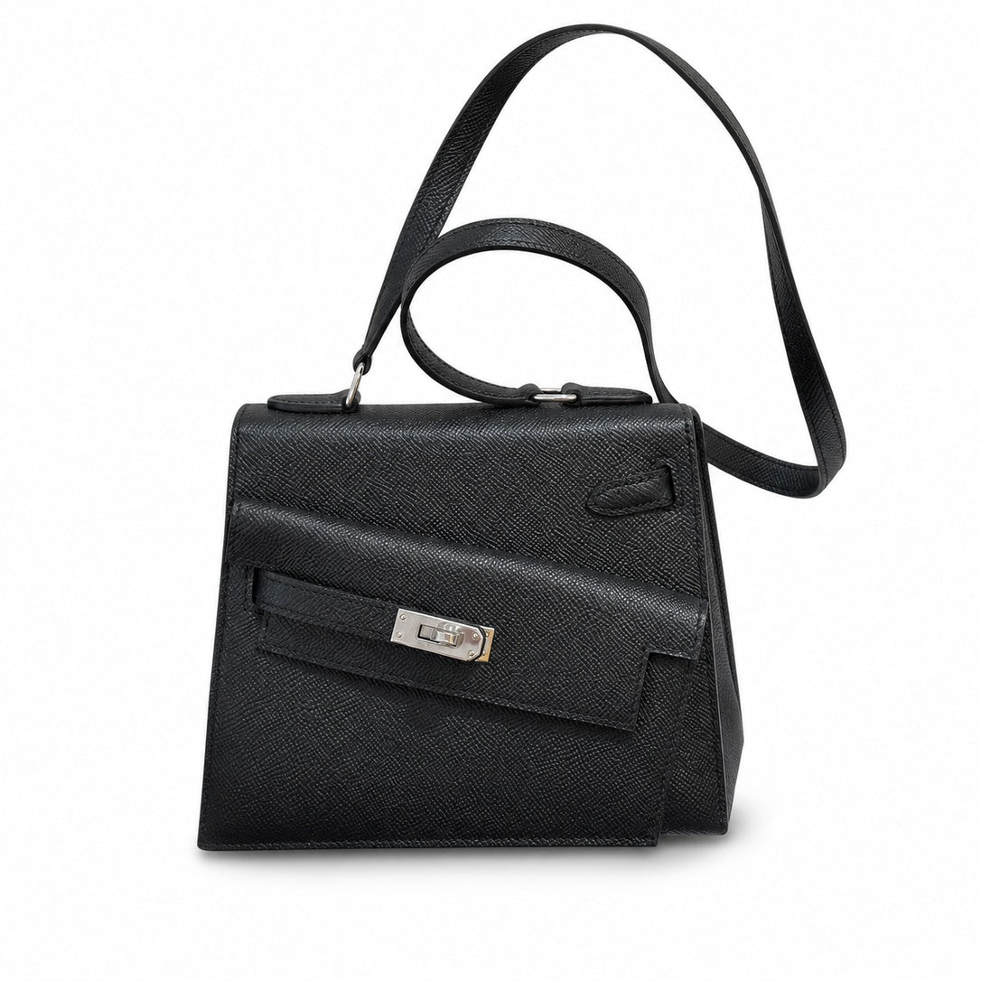 Latest new style 🆕 kelly latest style FW 2022 double-sided kelly epsom leather double-sided irregular design bold change new look more handsome and stylish black silver buckle