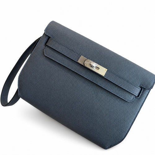 Kelly Depeches 25 clutch, Epsom leather (with additional shoulder strap), can be worn cross-body, can be carried by hand or on the wrist, daily needs, seamless switch between business/leisure - centra