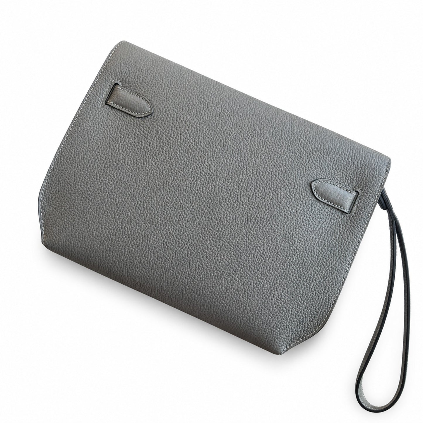Kelly Depeches 25 clutch, Togo leather (with additional shoulder strap), can be worn cross-body, can be carried by hand or on the wrist, daily needs, seamless switch between business/leisure - central