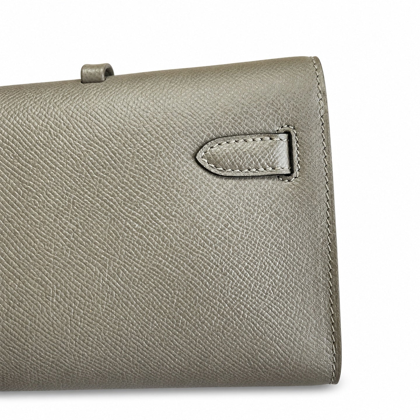 Kelly Cut 31 Clutch Epsom Leather Picture Pewter Gray