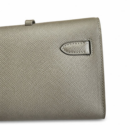 Kelly Cut 31 Clutch Epsom Leather Picture Pewter Gray