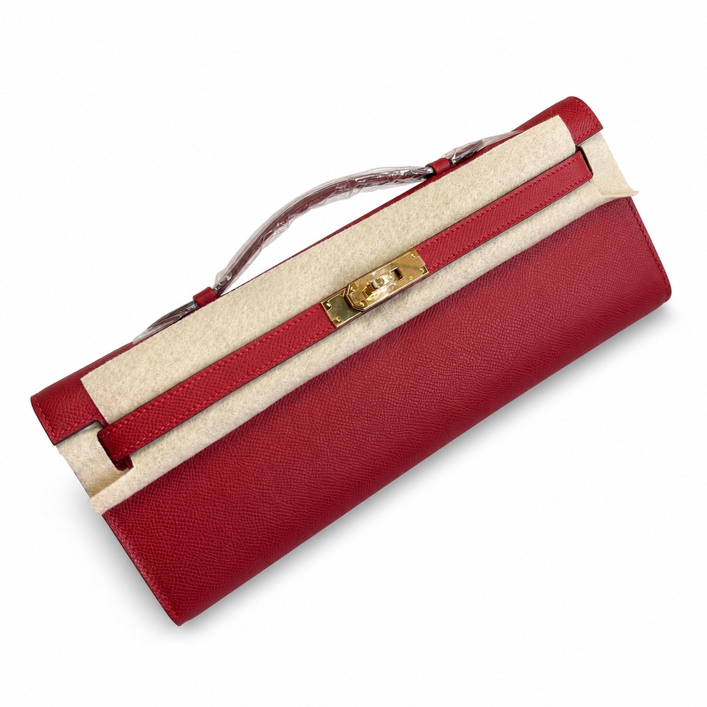 Kelly Cut 31 Clutch Epsom Leather Picture Red