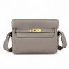 🆕 In stock Kelly Messenger messenger bag for men and women, light gray gold buckle, imported leather, all-steel hand-waxed thread, the highest cost-effectiveness on the Internet. The classic combinati