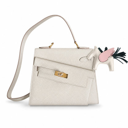 Latest new style 🆕 kelly latest style FW 2022 double-sided kelly epsom leather double-sided irregular design bold change new look more handsome and stylish 10 milkshake white gold buckle