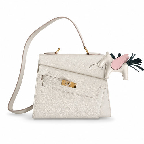 Latest new style 🆕 kelly latest style FW 2022 double-sided kelly epsom leather double-sided irregular design bold change new look more handsome and stylish 10 milkshake white gold buckle