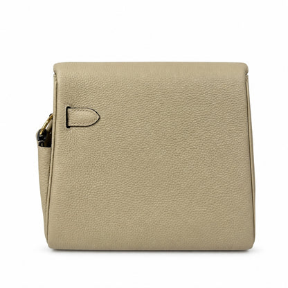 🆕 In stock kelly messenger messenger bag for men and women, gray gold buckle for windbreaker, imported leather, all-steel hand-waxed thread, the highest cost-effectiveness on the Internet. The classic