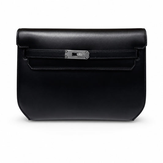 Kelly Depeches25 Black Silver Box Leather
