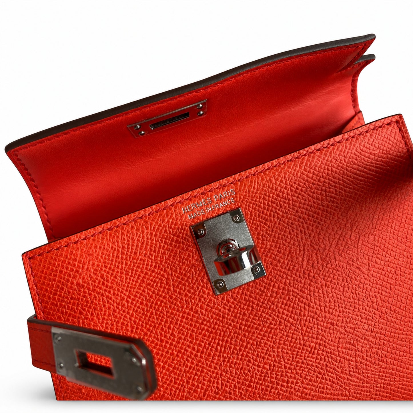 Fully hand-sewn👉Second generation Mini Kelly 19cm imported Epsom leather Texas pink silver buckle