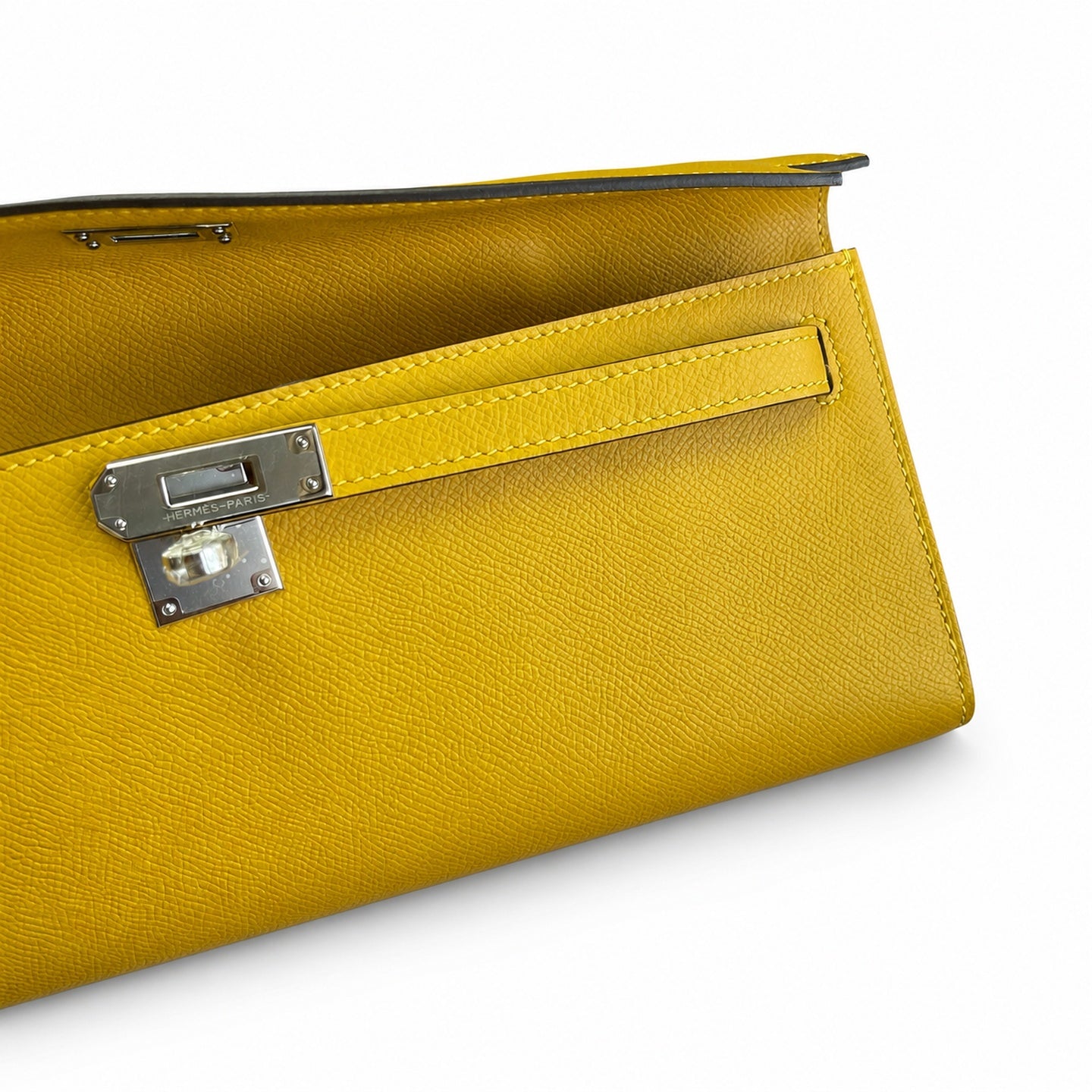 Kelly Cut 31 Clutch Epsom Leather Picture Amber Yellow