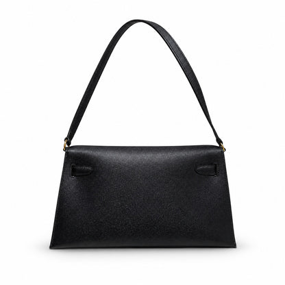 kelly elan、ck89/Black、Epson、gold、all handmade‼ ️H armpit bag, black, palm print, gold buckle, top hand-stitched wax thread production, pure handmade private high-end‼ ️‼ ️Purely hand-made nails, hand-