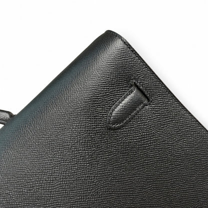 kelly Depeche 36cm Epsom leather 89 Noir black top handcrafted! Counter quality!
