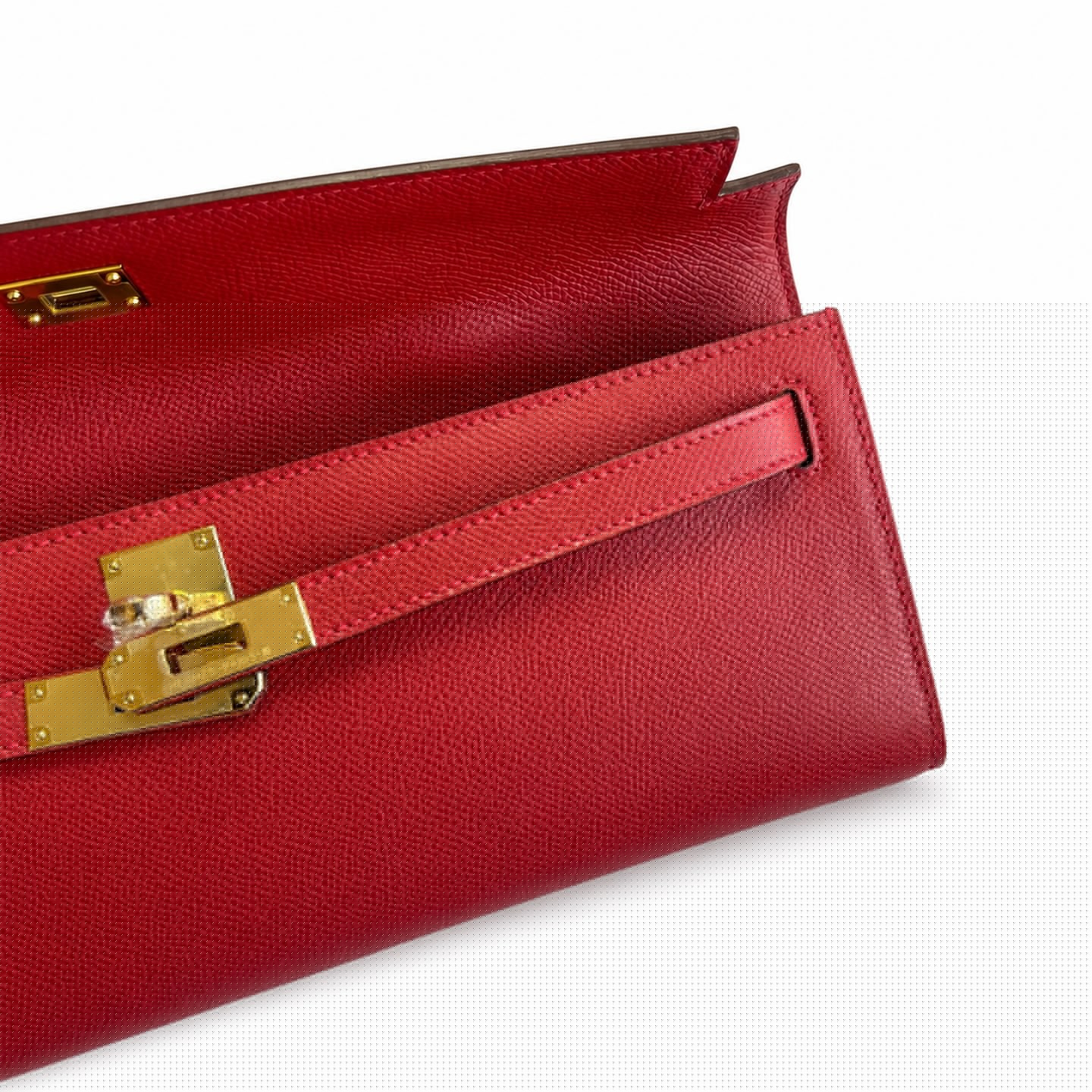 Kelly Cut 31 Clutch Epsom Leather Picture Red