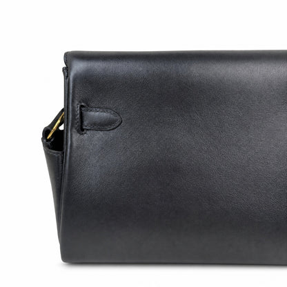 Black gold 🆕 In stock Kelly Messenger messenger bag for men and women, black gold buckle, imported leather, all-steel hand-waxed thread, the highest cost-effectiveness on the Internet. Unisex messenge