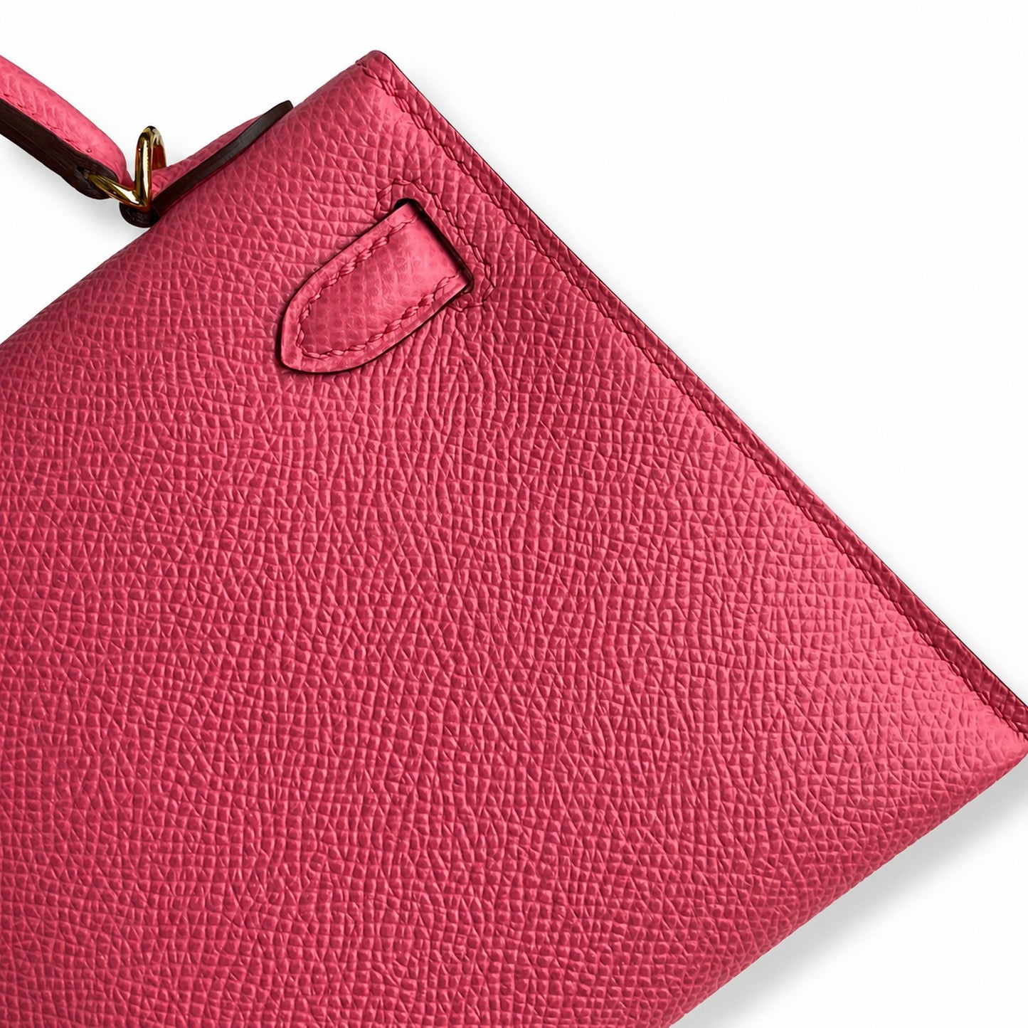 Fully hand-stitched 👉Second generation Mini Kelly 19cm imported Epsom leather new lipstick powder gold buckle